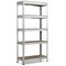 5-Tier Metal Storage Shelf with Adjustable MDF Boards Ideal for Garage or Utility Room
